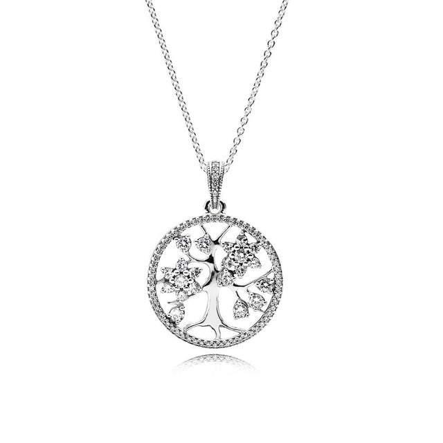 ZEG High Quality 100% Sliver Official Copy Pan 1:1Necklace Have Logo Women Fashion Jewerly Free Mail