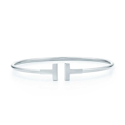 ZEG High Quality 100% Sterling Silver Original 1:1 Double T Bracelet Has Logo Women Jewelry Free Mail