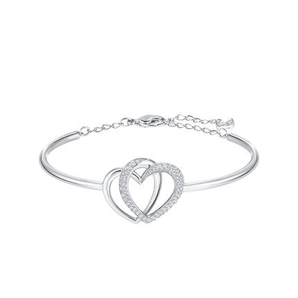 ZEG High Quality 100% Sterling Silver Original 1:1 Fashion LOVE Bracelet Has Logo Women Jewelry Free Mail