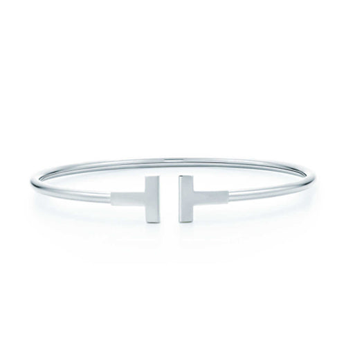 ZEG High Quality 100% Sterling Silver TIFF Original 1:1 Double T Silver Bracelet Has Logo Women Jewelry Free Mail