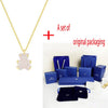 ZEG High Quality 2020 Latest SW ROSKI Original 1:1 Fashion TEDDY Bears Necklace Has Logo Women Jewelry Free Mail