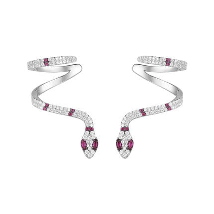 ZEG High Quality Original 1:1 Sterling Silver With Crystal Cubic Zirconium Oxide Shape Earrings Women Jewelry