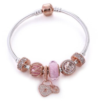 ZEG High Quality Pan 1:1 Original Copy Of Glass Love Rose Gold Series Jewelry Free Package Mail