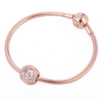 ZEG High Quality Pan 1:1 Original Copy Of The Logo Heart Bracelet Chain Chain Link Chain Plated Rose Gold Free Package Mail