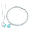 ZEG High Quality TIFF Original 1:1 Round Bead Blue love Jewelry S Has Logo Women Jewelry Free Mail