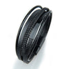 ZG  Men's Braided Leather Bracelets armband heren in Black and Brown Color with Magnetic Elegent Bracelet for Man