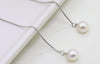 925 Sterling Silver Pearl Earrings Female Fine Round Jewelry Earrings for Women Classic ZE006