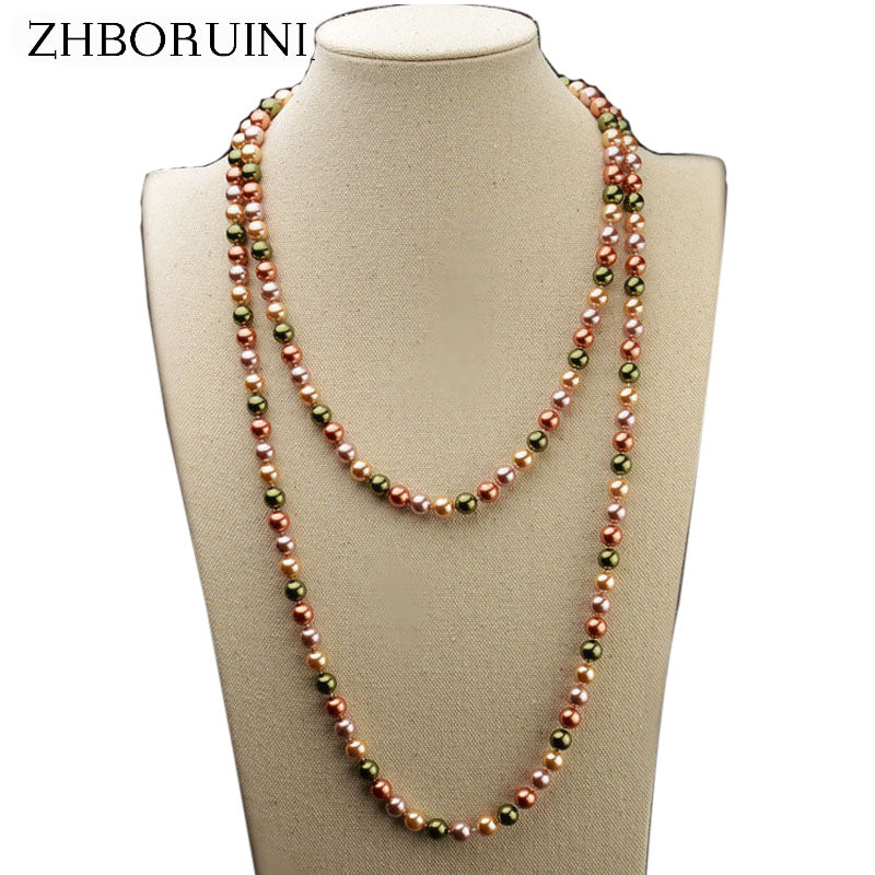 2020 Fashion Long Pearl Necklace Mother Pearl Shellfish Necklaces Women Necklace Jewelry For Women