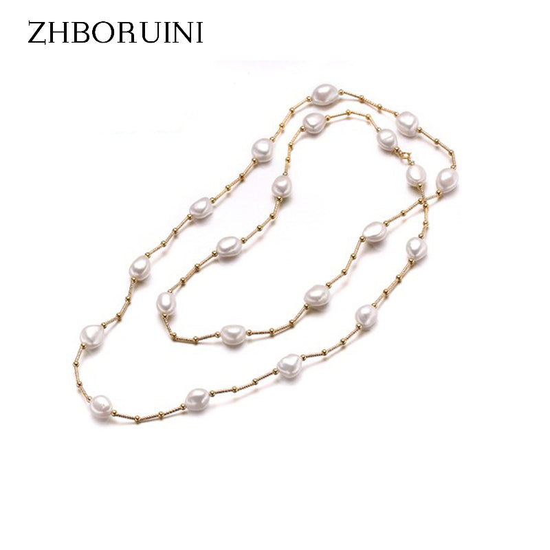 High Quality Fashion Long Pearl Necklace Baroque Natural Freshwater Pearl Pearl Jewelry For Women Necklace Accessories