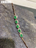 Natural Emerald Gem Bracelet Genuine Solid 925 Sterling Silver Precious Green Stone Women Prom Real Fine Jewelry