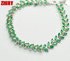 Natural Emerald Gem Stone Bracelet Green Solid Sterling Silver Women Prom Real Party Fine Jewelry
