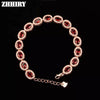 Natural Garnet Gem Bracelet Genuine Solid 925 Sterling Silver Semi Precious Stone Women Prom Fine Jewelry