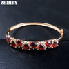 Natural Garnet Gemstone Bracelet Real 925 Sterling Silver Women Jewelry Heart Shaped