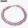 Natural Ruby Gem Stone Bracelet Red Solid Sterling Silver Women Prom Real Gold Plated Party Fine Jewelry