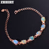 Women Natural Opal Gem Bracelet Genuine Solid 925 Sterling Silver Lady Jewelry Fine Colored