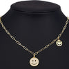 ZHINI Female's Smiley Face Choker Necklaces Boho Gold Color Star Party Pendant Necklace Rhinestone Handmade Jewelry 2021