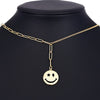 ZHINI Female's Smiley Face Choker Necklaces Boho Gold Color Star Party Pendant Necklace Rhinestone Handmade Jewelry 2021