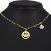 ZHINI Female's Smiley Face Choker Necklaces Boho Gold Color Star Party Pendant Necklace Rhinestone Handmade Jewelry 2021