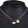 ZHINI Female's Smiley Face Choker Necklaces Boho Gold Color Star Party Pendant Necklace Rhinestone Handmade Jewelry 2021
