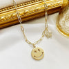 ZHINI Female's Smiley Face Choker Necklaces Boho Gold Color Star Party Pendant Necklace Rhinestone Handmade Jewelry 2021