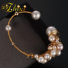 Pearl Bracelets Fine Jewelry Near Round Natural Pearl Bangles For Women White Trendy Anniversary Gift EB33