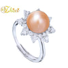 Natural Pearl Ring Pearl Jewelry Big Natural Stone Fashion Rings For Women Wedding Bands Anniversary Gift J205