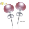 Natural Pearl Earrings 925 Sterling Silver Jewelry Pearl Earrings Wedding Birthd Gift For Women Purple E2533