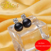 Natural Pearl Earrings Classic 8-9mm Pearl Stud Earrings For Women Fine Jewelry NEW Christmas Gifts E1067