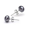 Natural Pearl Earrings Fine Jewelry 8-9mm Real Pearl Stud Earrings Classic Wedding Party Gift For Women E1053