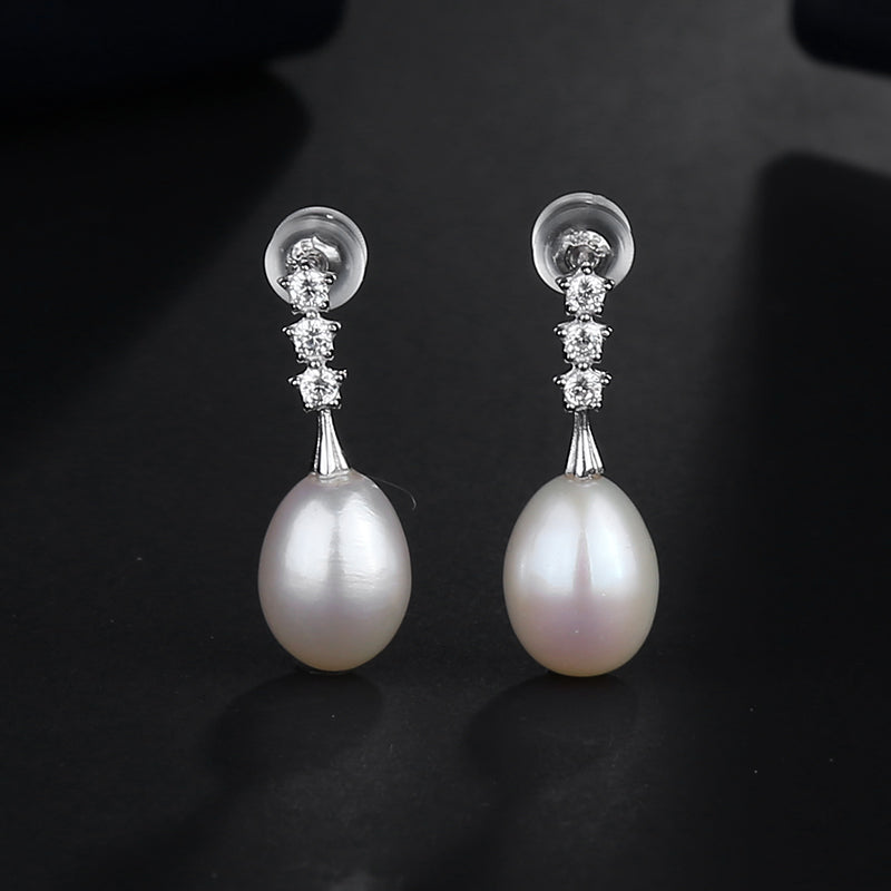 Pearl Drop Earrings Shining Beautiful Charming Fine Jewelry For Party Wedding Daily Girl Gift Women E233