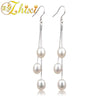 Pearl Earrings Sterling Silver jewelry Natural White Tear Drop Trendy Fine Pearl Earrings For Party E11