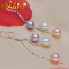Pearl Earrings Sterling Silver jewelry Natural White Tear Drop Trendy Fine Pearl Earrings For Party E11