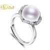Pearl Jewelry Natural Pearl Ring For Women Big Stone Rings Adjustable Fine Wedding Bands Engagemen Gift J206