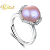 Pearl Jewelry Natural Pearl Ring For Women Big Stone Rings Adjustable Fine Wedding Bands Engagemen Gift J206