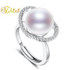 Pearl Rings For Women Fine Jewelry Big 10-11MM Pearl Wedding Bands Natural Stone Bead Trendy Birthd Gift J210