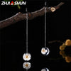 Personality 925 Sterling Silver Jewelry Flower Earrings for Women Ladies Romantic Long Drop Earrings Christmas Gifts