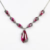 Ro Gemstone Garnet 925 Sterling Silver Necklace Chain Women Jewelry Wedding Birthd Gift