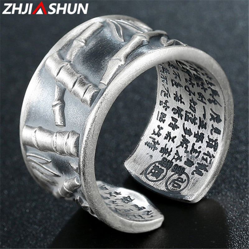 S999 Sterling Silver Rings Mens Jewelry Adjustable Ring for Men Women Vintage Thai Silver Jewelry SYR164