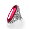 Vintage Thai Silver Big Stone Rings for Women 925 Sterling Silver Ring Wedding Engagement Jewelry