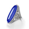 Vintage Thai Silver Big Stone Rings for Women 925 Sterling Silver Ring Wedding Engagement Jewelry