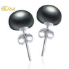ZHXI Pearl Earrings Sterling Silver Jewelry 8-9MM Natural Pearl Earrings Fine Trendy Engagement Gift For Women E2534