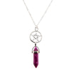 ZILPOIT  Natural Crystal Jewelry Hexagon Chakra Necklace Pentagram Star Pendant Necklace #543