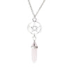 ZILPOIT  Natural Crystal Jewelry Hexagon Chakra Necklace Pentagram Star Pendant Necklace #543
