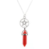 ZILPOIT  Natural Crystal Jewelry Hexagon Chakra Necklace Pentagram Star Pendant Necklace #543