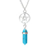 ZILPOIT  Natural Crystal Jewelry Hexagon Chakra Necklace Pentagram Star Pendant Necklace #543
