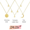 ZMZY Bar Bohemia Stainless Steel Necklace Charm Pendant Multi Layer Disc Necklace Choker Jewelry Mother Women Gift