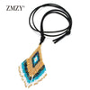 ZMZY Boho Beaded Sweater Miyuki Beads Necklace Tassel Colliers Choker Gifts Women Pendant Necklace Ethnic Jewelry
