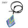 ZMZY Boho Beaded Sweater Miyuki Beads Necklace Tassel Colliers Choker Gifts Women Pendant Necklace Ethnic Jewelry