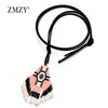 ZMZY Boho Beaded Sweater Miyuki Beads Necklace Tassel Colliers Choker Gifts Women Pendant Necklace Ethnic Jewelry