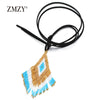 ZMZY Boho Beaded Sweater Miyuki Beads Necklace Tassel Colliers Choker Gifts Women Pendant Necklace Ethnic Jewelry